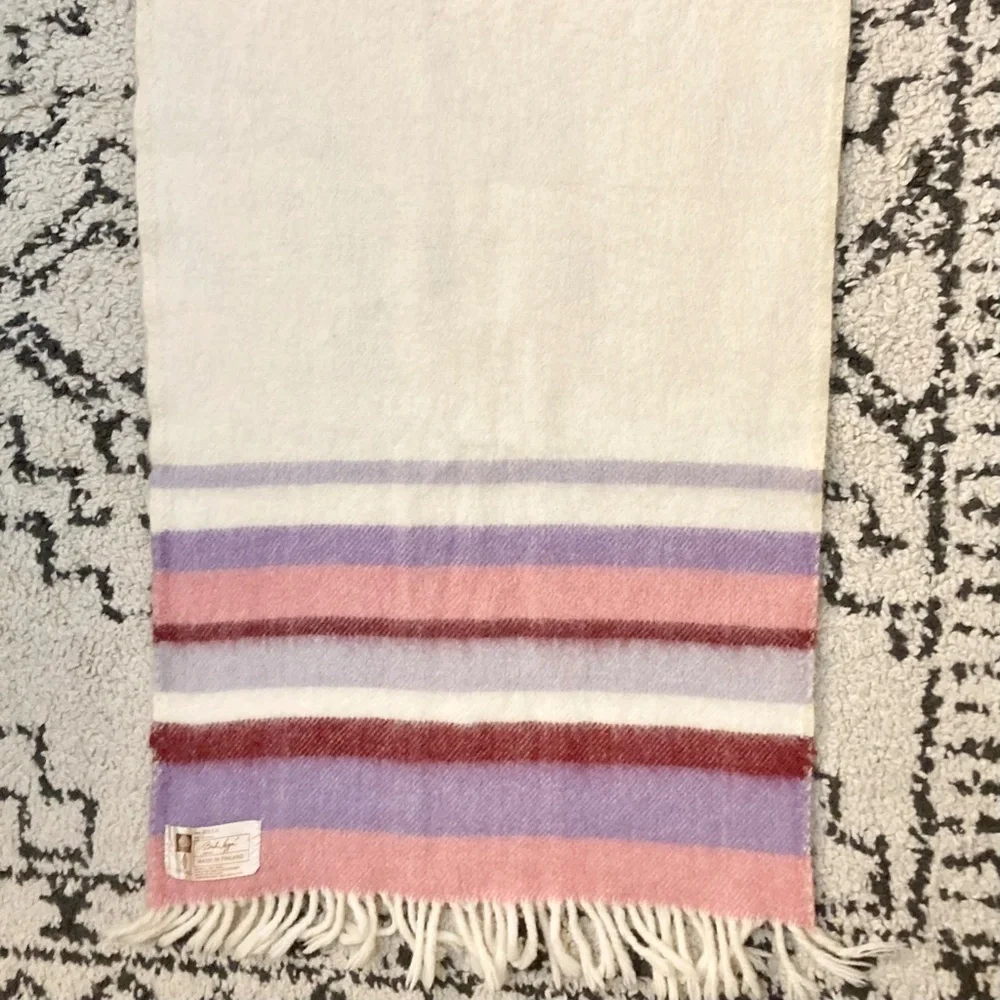 Vtg 1970s BRITA SEPPA Finland RIIKKA Wool Travel Blanket Scarf Shawl Wrap Throw